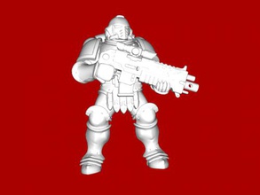sigmarine free 3d model - download stl file Toys Games warhammer 40k warrior 3d print model - Mito3D