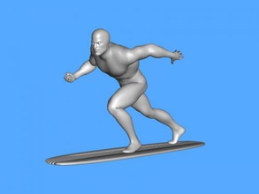argent surfeur obj jouets dessins animés 3d print model - Mito3D