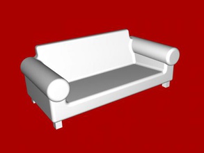 einfache Sofa Kostenlose 3d-Modell - download-stl-Datei Home Innenraum einfache, aber notwendige Möbel stl-Datei 3d print model - Mito3D