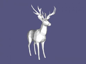 simple deer free 3d model - download obj file Toys Animals low-poly forest owner 3d print model - Mito3D