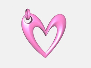 semplice cuore gratuita modello 3d - scaricare il file stl Moda Ornamenti bellissimo ciondolo ragazze 3d print model - Mito3D
