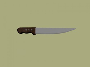 simple knife obj home kitchen 3d print model - Mito3D