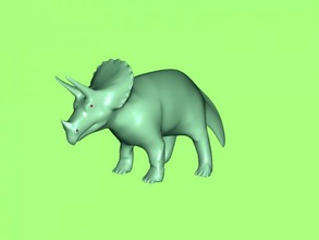 semplice triceratopo obj giocattoli animali 3d print model - Mito3D