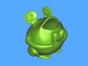 le chant de la grenouille gratuit modèle 3d - téléchargement fichier stl Les jouets Animaux cœur 3d print model - Mito3D
