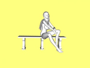 sitting on a bench toys people 3d print model - Mito3D