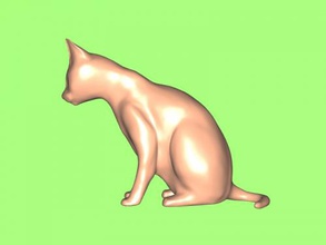 sitting cat toys animals 3d print model - Mito3D