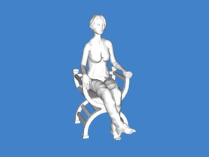 sitting on chair toys people 3d print model - Mito3D