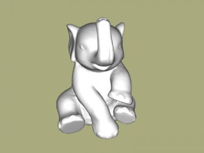 sitting elephant free 3d model - download stl file Toys Animals small table toy 3d print model - Mito3D