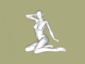 sitting lady free 3d model - download stl file Toys People naked girl posing 3d print model - Mito3D