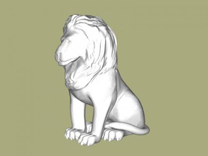 sitting lion obj toys animals 3d print model - Mito3D