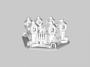 six tower castle free 3d model - download stl file Art Architecture castle-fortress 3d print model - Mito3D