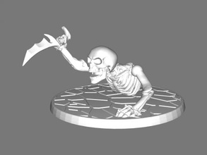 skeleton dagger art sculpture 3d print model - Mito3D