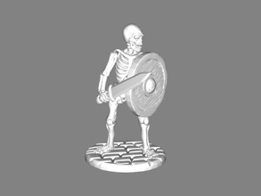 skeleton warrior free 3d model - download stl file Toys Cartoons sword shield 3d print model - Mito3D