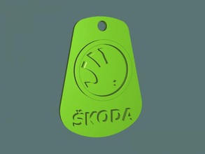 skoda keychain fashion accessories 3d print model - Mito3D