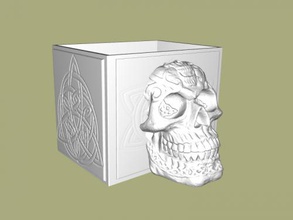 cráneo caja hogar casa accesorios 3d print model - Mito3D