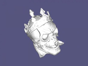 crâne couronne art sculpture 3d print model - Mito3D