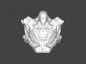 - Schädel-halb-Maske Kostenlose 3d-Modell download-stl-Datei Mode Zubehör unheimlich schöne Maske stl-Datei 3d print model - Mito3D