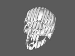 skull holes free 3d model - download stl file Art Sculpture scary holey 3d print model - Mito3D