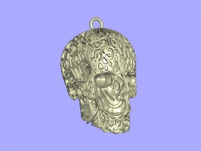 skull keychain fashion accessories 3d print model - Mito3D
