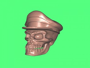 skull officer toys people 3d print model - Mito3D