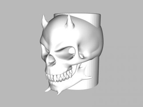skull shot home kitchen 3d print model - Mito3D