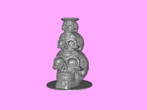 skull stack art sculpture 3d print model - Mito3D