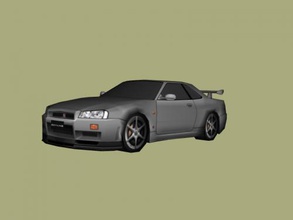skyline gtr bnr34 free 3d model - download obj file Toys Machinery very low poly textures 3d print model - Mito3D