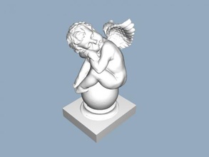 train dormir ange art sculpture 3d print model - Mito3D