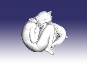 sleeping fox free 3d model - download obj file Toys People girl 9 tails 3d print model - Mito3D