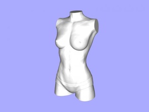 delgado torso libre modelo 3d - descargar archivo stl Art Escultura niña 3d print model - Mito3D
