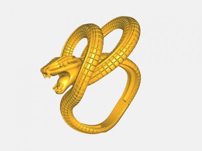 serpente anel moda enfeites 3d print model - Mito3D