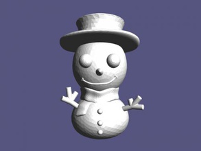 snowman keychain fashion accessories 3d print model - Mito3D