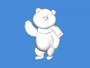 sochi 2014 bear free 3d model - download stl file Fashion Accessories one mascots winter olympic games 3d print model - Mito3D