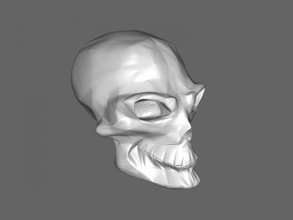 someone's skull art sculpture 3d print model - Mito3D