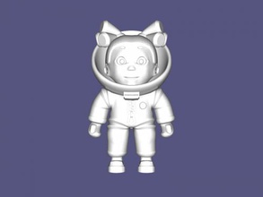 space baby free 3d model - download stl file Toys Cartoons little girl suit 3d print model - Mito3D