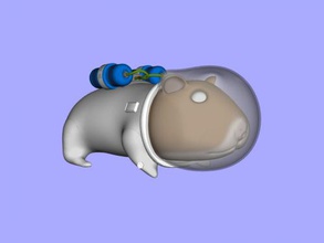 space hamster free 3d model - download obj file Toys Animals very funny toy 3d print model - Mito3D
