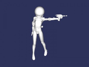 space paratrooper free 3d model - download stl file Toys Cartoons space girl blaster stl file 