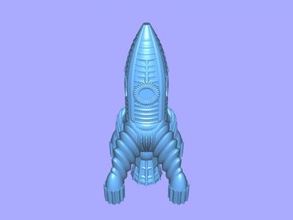 space rocket free 3d model - download stl file Toys Machinery cartoon 3d print model - Mito3D