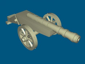Spanische Kanone Kostenlose 3d-Modell - download-stl-Datei Spielzeug Waffe alte Artillerie-Geschütz stl-Datei 3d print model - Mito3D