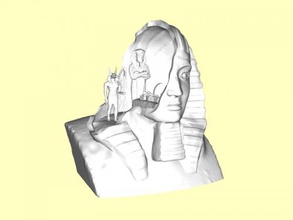 sfinge testa gratuita modello 3d - scaricare il file stl Art La scultura uno misteri antichità 3d print model - Mito3D