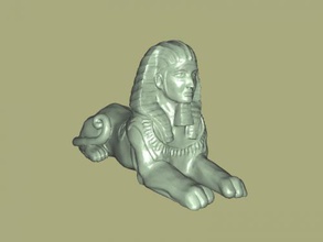 sfinge scansione gratuita modello 3d - scaricare il file obj Art La scultura buona qualità di antica statuina 3d print model - Mito3D