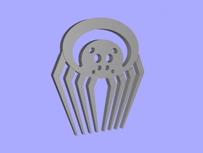 spider comb free 3d model - download stl file Home Accessories cool form 3d print model - Mito3D