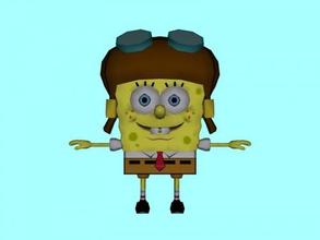 spongebob pilot free 3d model - download obj file Toys Cartoons famous character suit 3d print model - Mito3D