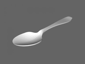 spoon free 3d model - download stl file Home Kitchen usual kitchen 3d print model - Mito3D