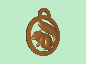 squirrel keychain free 3d model - download stl file Fashion Accessories simple cute 3d print model - Mito3D