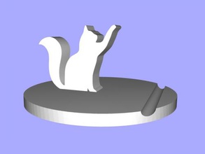 stand cat gadgets phones 3d print model - Mito3D