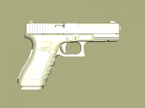 padrão glock 17 brinquedos arma 3d print model - Mito3D