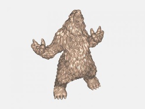 standing bear free 3d model - download stl file Toys Animals huge shaggy animal 3d print model - Mito3D