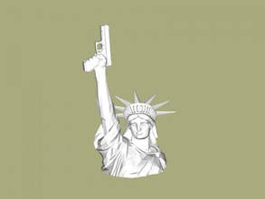 statue de gun gratuit modèle 3d - téléchargement fichier stl Art La Sculpture la liberté glock 3d print model - Mito3D
