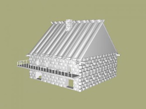 stone building free 3d model - download stl file Art Architecture luxury mansion 3d print model - Mito3D